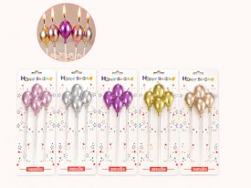 Pack de 4 velitas GLOBOS